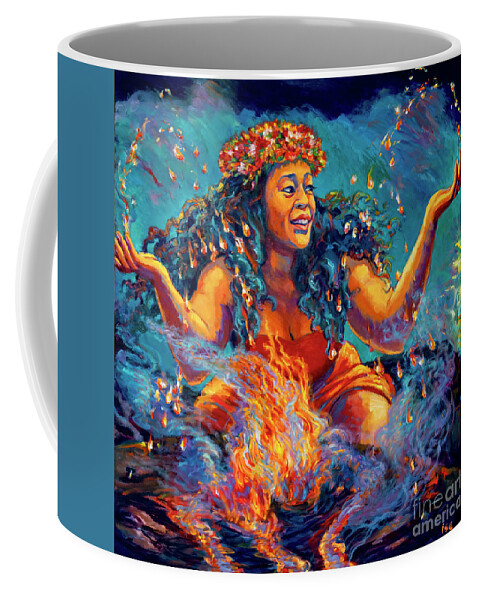 Pele Coffee Mug featuring the painting The Elements by Isa Maria