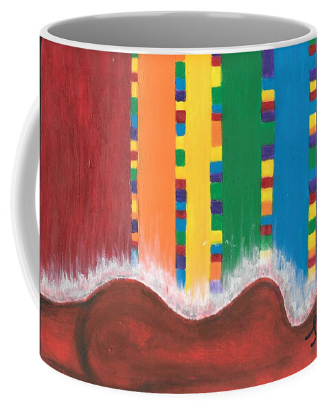 Energy Coffee Mug featuring the painting The Energy Body by Esoteric Gardens KN