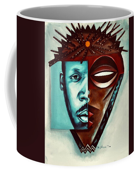 Keyon Harrold Coffee Mug featuring the painting The Eternal Duality of Eminence / a portrait of Keyon Harrold by Martel Chapman