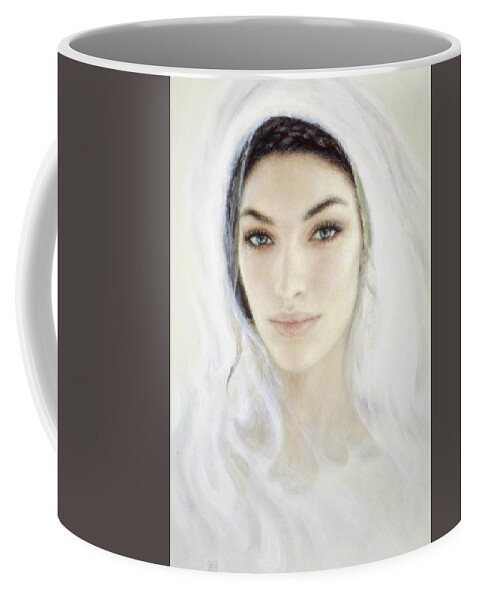 Our Coffee Mug featuring the painting The Face of Mary by Cameron Smith