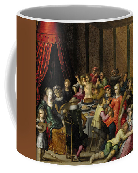 Louis De Caullery Coffee Mug featuring the painting The Feast of Bacchus by Louis de Caullery