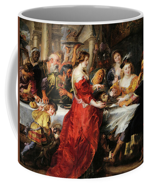 Peter Paul Rubens Coffee Mug featuring the painting The Feast of Herod by Peter Paul Rubens