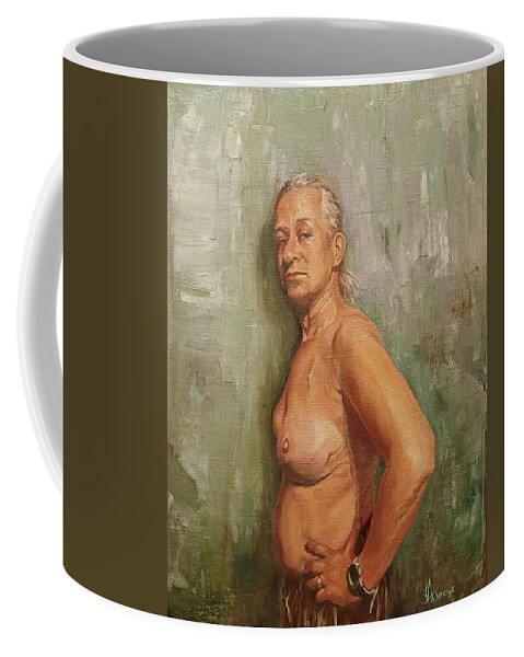 Figure Coffee Mug featuring the painting The Fighter by James Andrews