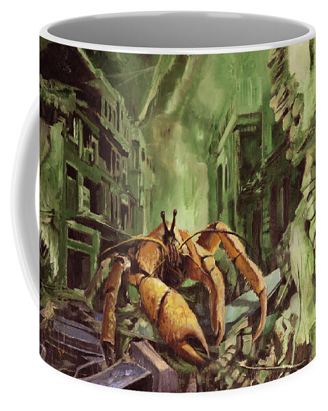 Destruction Coffee Mug featuring the painting The Final Judgement by Sv Bell