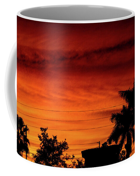 Sunset Coffee Mug featuring the photograph The Fire sky by Daniel Cornell