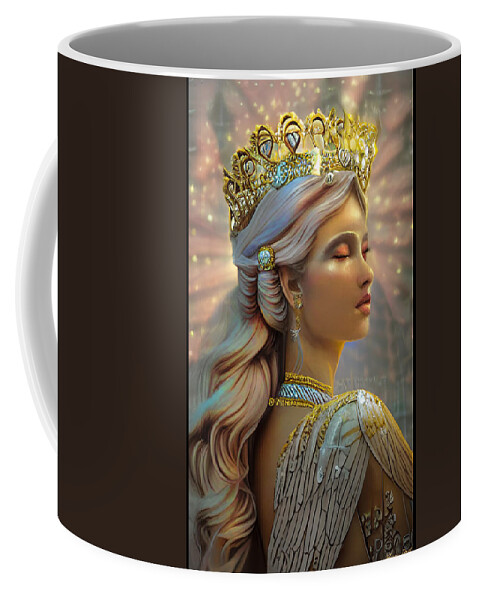 Healer Coffee Mug featuring the mixed media The First Empress by Shawn Dall