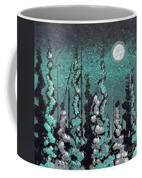 Snow Coffee Mug featuring the painting The First Snow by April Reilly