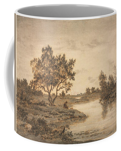 Architecture Coffee Mug featuring the painting The Fisherman c. 1840 45 Theodore Rousseau by MotionAge Designs