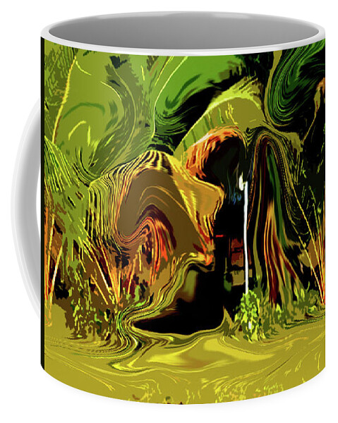 Forest Coffee Mug featuring the painting The Forest by Padamvir Singh