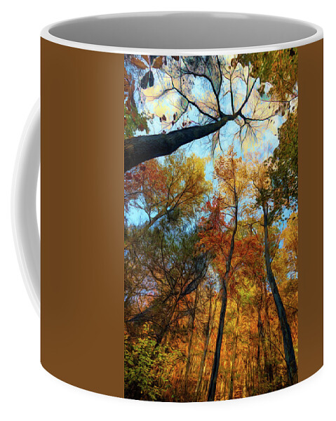 Clouds Coffee Mug featuring the photograph The Forest's Embrace Painting by Debra and Dave Vanderlaan