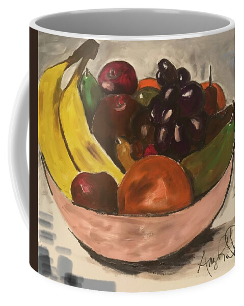  Coffee Mug featuring the painting The Fruit by Angie ONeal