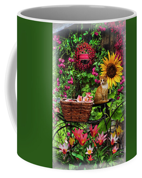 Barns Coffee Mug featuring the photograph The Garden Barn Bordered by Debra and Dave Vanderlaan