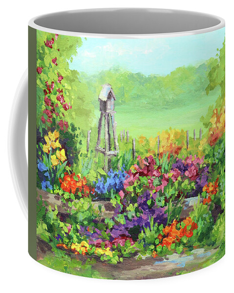 Garden Coffee Mug featuring the painting The Garden by Karen Ilari