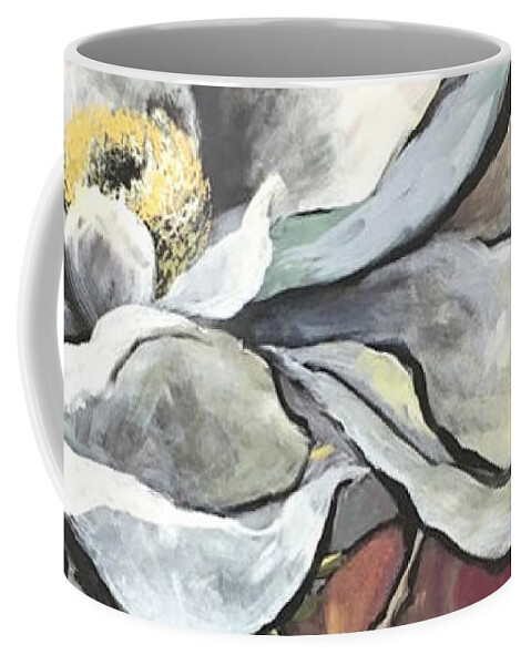 Floral Wall Art Coffee Mug featuring the painting The Gardenia and Poppy by Eleatta Diver