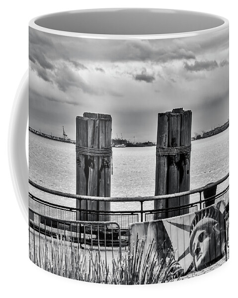 Battery Park Coffee Mug featuring the photograph The Gates to Liberty by Cate Franklyn