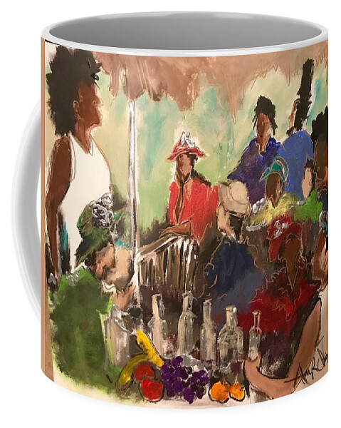  Coffee Mug featuring the painting The Gathering by Angie ONeal