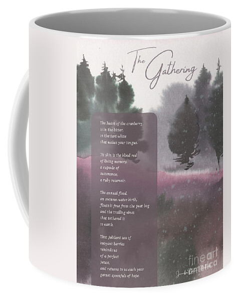 Cranberries Coffee Mug featuring the digital art The Gathering by Jennifer Preston