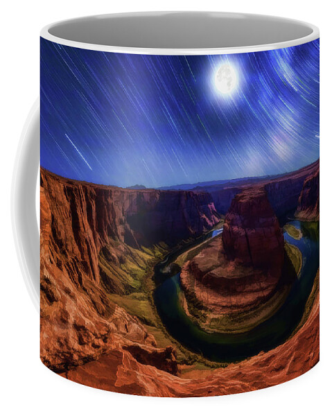 Arizona Scenery Coffee Mug featuring the photograph The Gathering Moon by ABeautifulSky Photography by Bill Caldwell