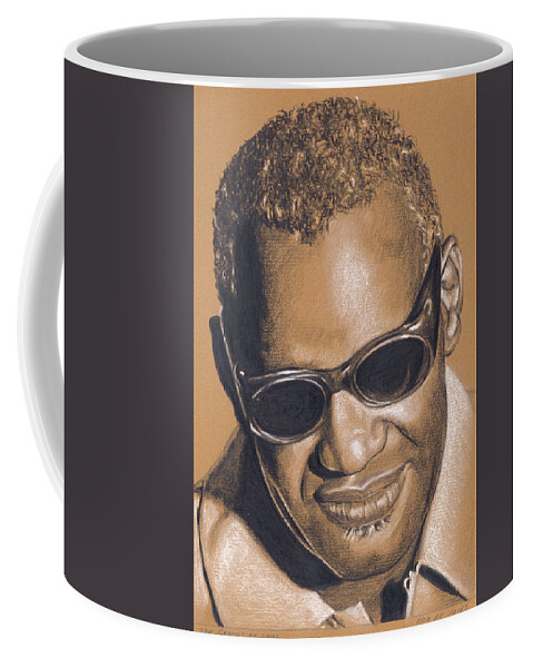 Singer Coffee Mug featuring the drawing The genius of soul by Rob De Vries