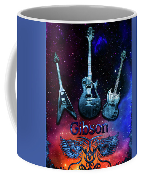 Gibson Coffee Mug featuring the digital art The Gibson Trilogy by Michael Damiani