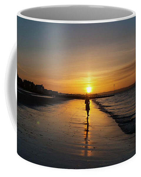 Girl Coffee Mug featuring the photograph The Girl on the Beach by Max Blinkhorn