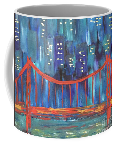 Cities Coffee Mug featuring the painting The Golden Gate by Debora Sanders