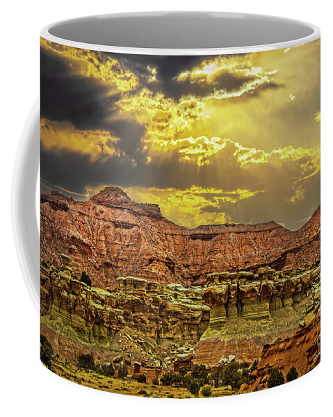 Eroded Coffee Mug featuring the photograph The Golden West by Susan Vineyard