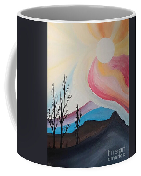 North Coffee Mug featuring the painting The Graceful North by April Reilly