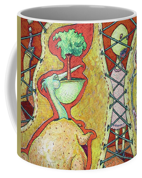 Tree Coffee Mug featuring the painting The Great Divide by Ronald Walker