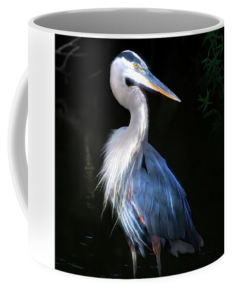 Great Blue Heron Coffee Mug featuring the photograph The Great Heron by Mark Andrew Thomas