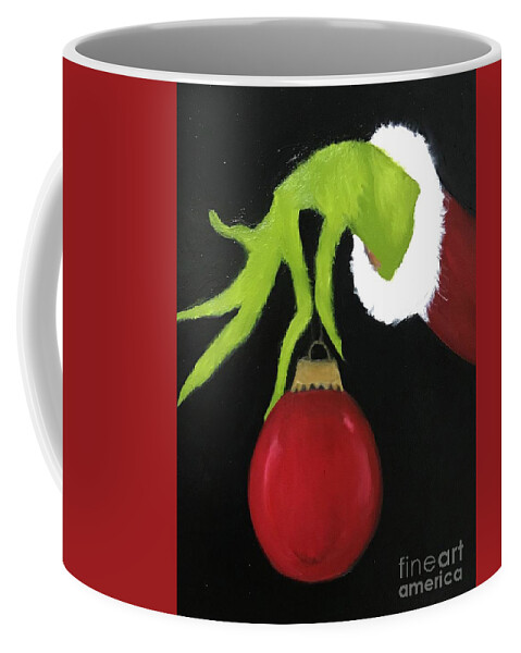 Original Art Work Coffee Mug featuring the painting The Grinch Who Stole Christmas by Theresa Honeycheck