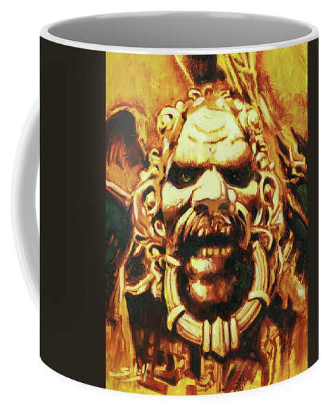 Guardian Coffee Mug featuring the painting The Guardian by Sv Bell