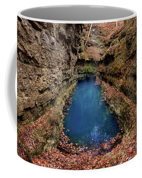 Sinkhole Coffee Mug featuring the photograph The gulf by Robert Charity