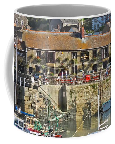 The Harbour Inn Coffee Mug featuring the photograph The Harbour Inn Porthleven by Terri Waters