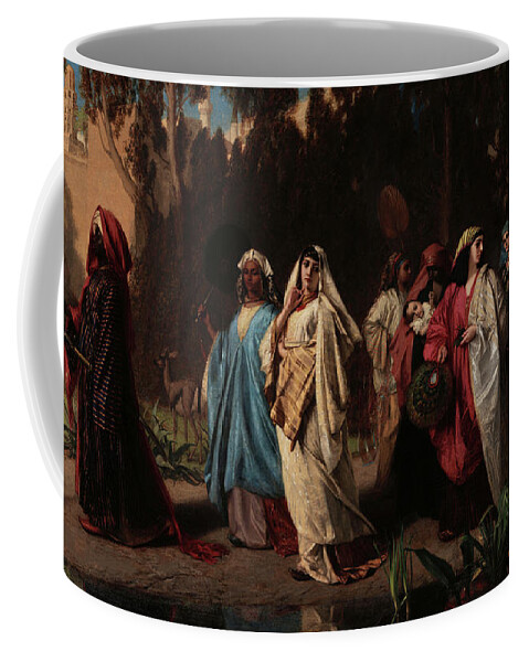 Wilhelm Gentz Coffee Mug featuring the painting The Harem Taking a Walk by Wilhelm Gentz