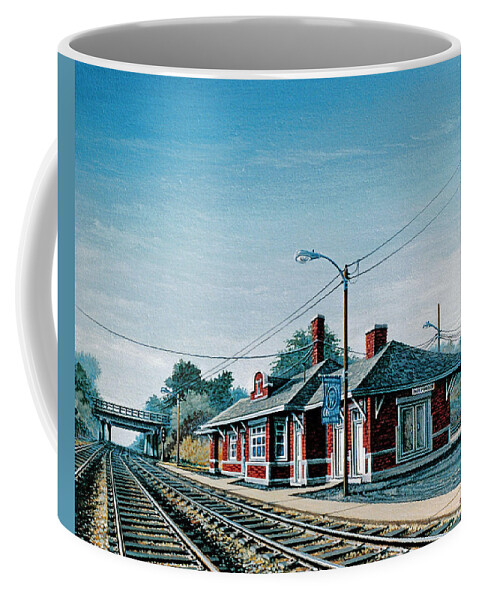 Architectural Landscape Coffee Mug featuring the painting The Harry S Truman Depot by George Lightfoot