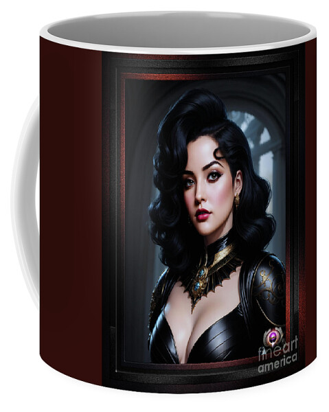 Ai Art Coffee Mug featuring the painting The Havenshaw, Lady Oosternic Captivating AI Concept Art Portrait by Xzendor7 by Xzendor7