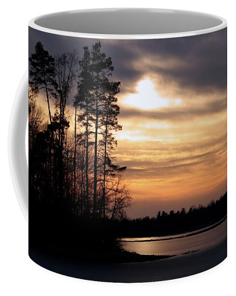 Landscape Coffee Mug featuring the photograph The Heavens Open on a Dark World by Mary Walchuck
