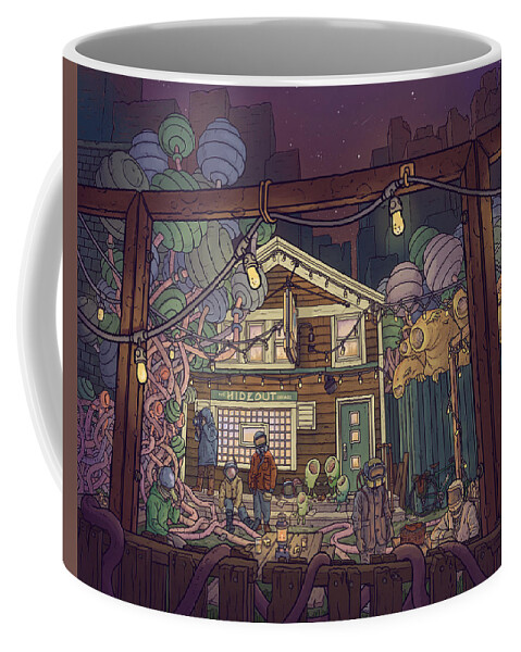 Chicago Coffee Mug featuring the digital art The Hideout by EvanArt - Evan Miller