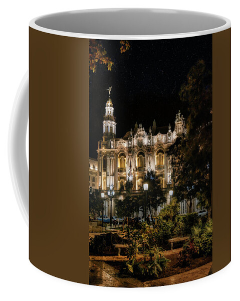 Hotel Inglaterra Coffee Mug featuring the photograph The Hotel Inglaterra seen from the garden by Micah Offman