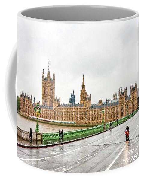 The House Of Parliament Coffee Mug featuring the digital art The House of Parliament by SnapHappy Photos