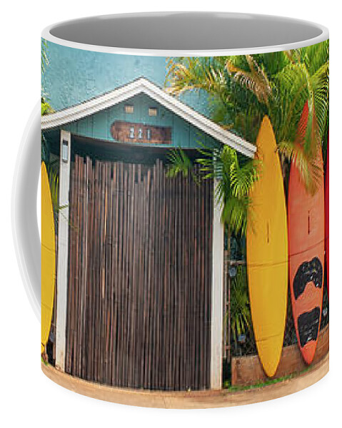 Maui Coffee Mug featuring the photograph The House of Surfboards by Doug Davidson