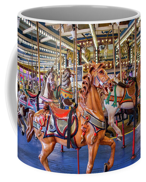 Seaside Heights Coffee Mug featuring the photograph The Iconic Seasides Heights Carousel by Kristia Adams