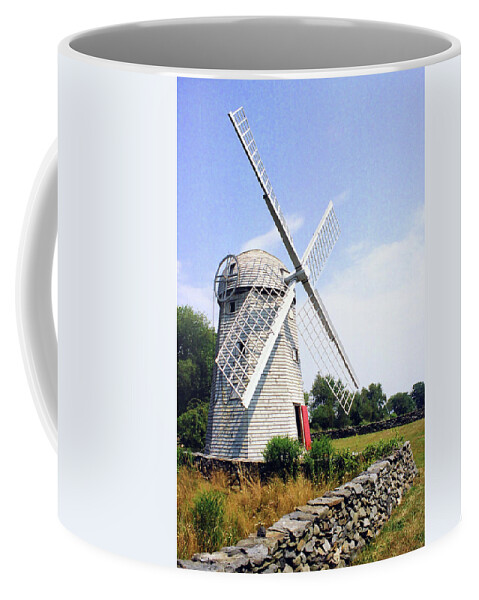 Windmill Coffee Mug featuring the photograph The Jamestown Windmill by Jim Feldman