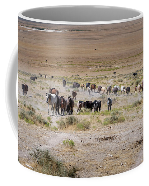 Wild Horses Coffee Mug featuring the photograph The Journey by Scott Read