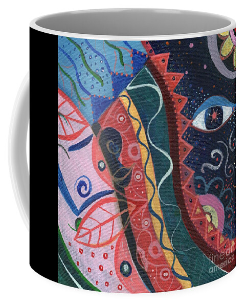 The Joy Of Design Lvi By Helena Tiainen Coffee Mug featuring the painting The Joy of Design L V I by Helena Tiainen
