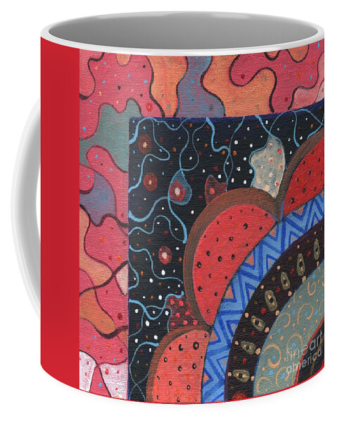 The Joy Of Design Lxi By Helena Tiainen Coffee Mug featuring the painting The Joy of Design L X I by Helena Tiainen