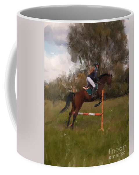 The Jumper Coffee Mug featuring the painting The Jumper by Gary Arnold