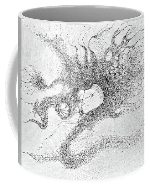 Storm Coffee Mug featuring the drawing The Kite by Franci Hepburn