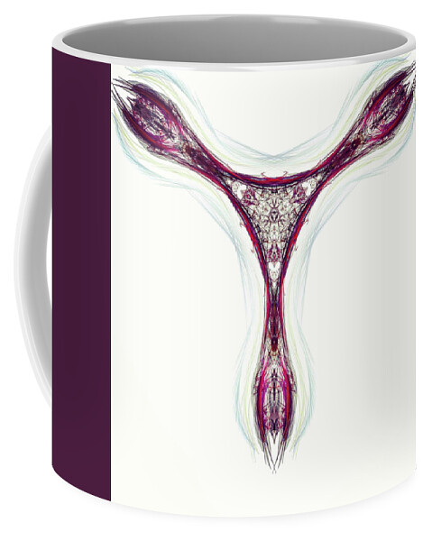 The Kosmic Yoni Of Kreation Is An Ancient Sacred Symbol Of Fertility And Rebirth Originating From India. It Represents The Balance Of Both Feminine (shakti) And Masculine (shiva) Energies Coffee Mug featuring the digital art The Kosmic Yoni by Michael Canteen